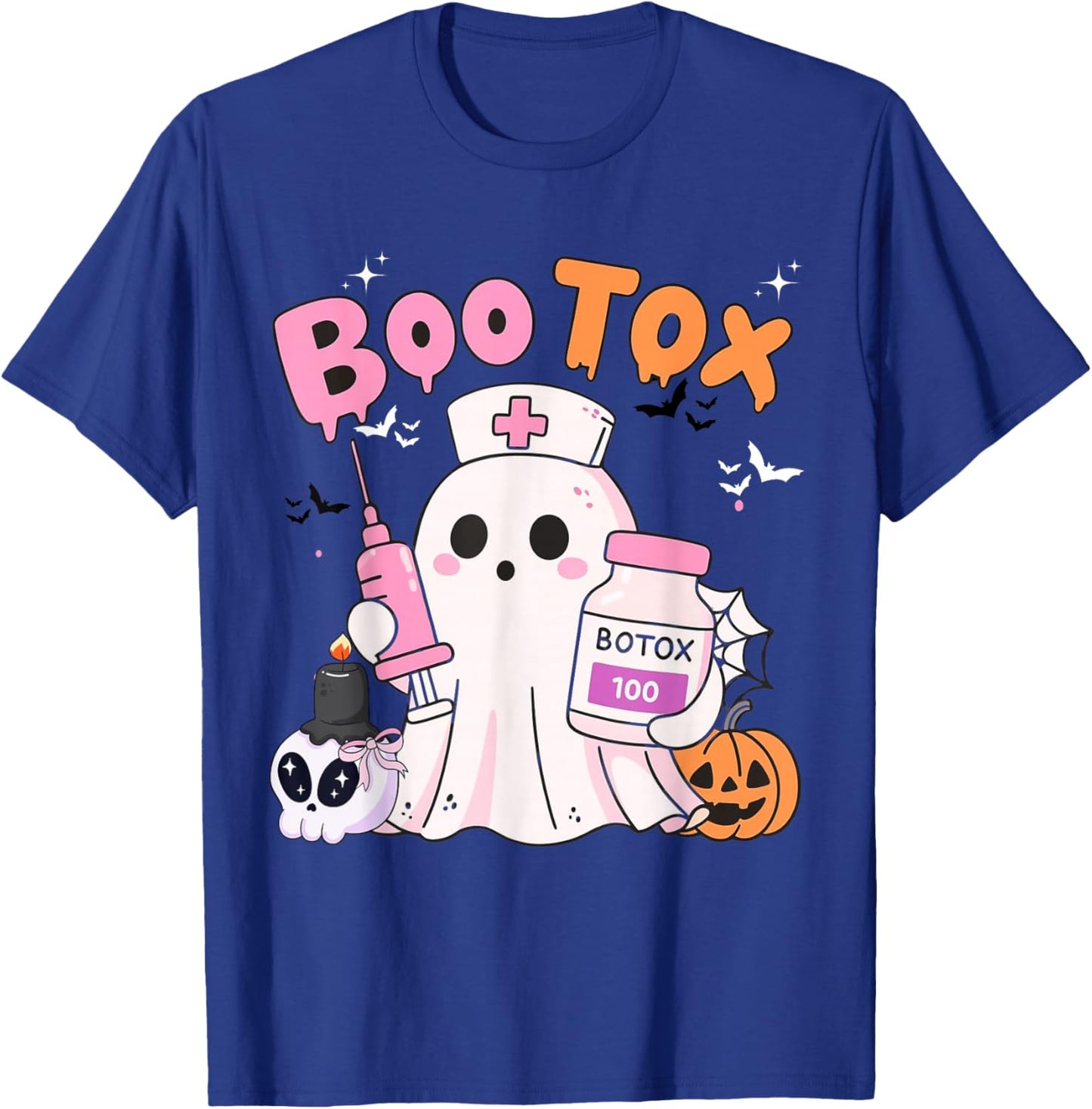 Boo Tox Nurse Ghost Filler Botox Halloween Aesthetic T-Shirt - T-Shirt | Royal