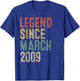 Legend March 2009 17th Birthday Boy Girl 17 Year Old T-Shirt - T-Shirt | Royal