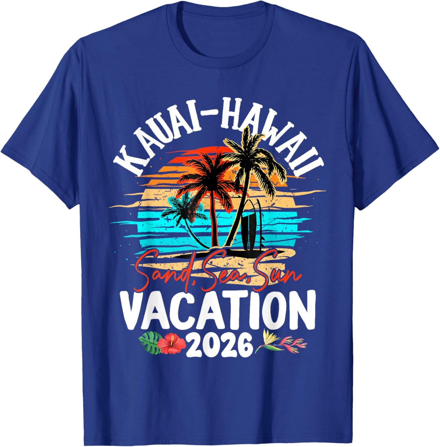 Kauai Hawaii 2026 Vacation Beach Matching Family Group T-Shirt - T-Shirt | Royal