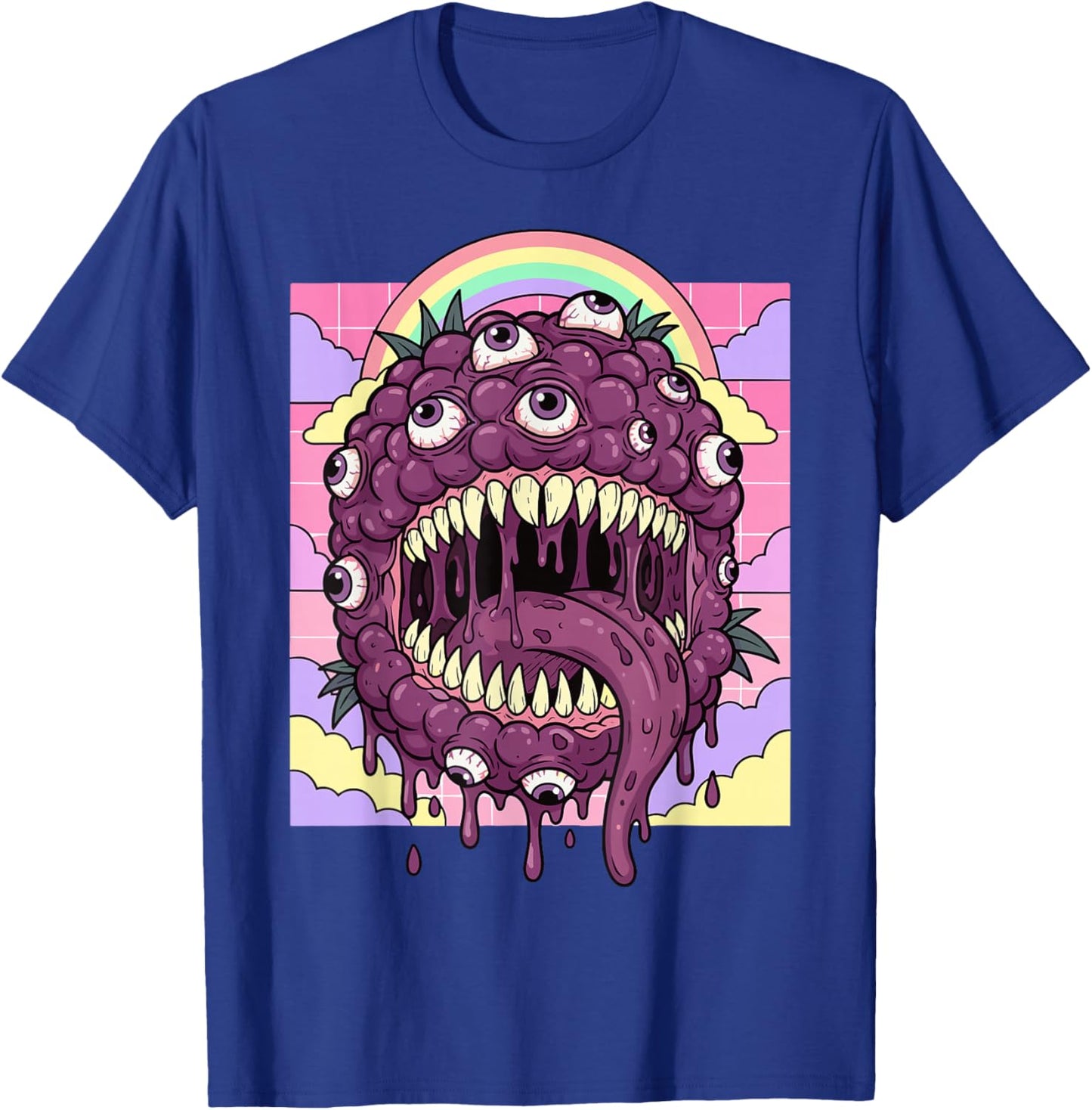 Weirdcore Aesthetic Kawaii Boysenberry Eyeballs T-Shirt - T-Shirt | Royal