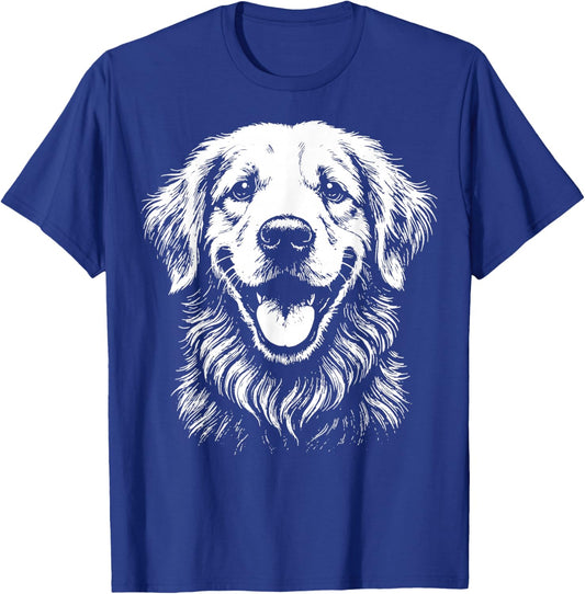 Golden Retriever Illustration T-Shirt - T-Shirt | Royal