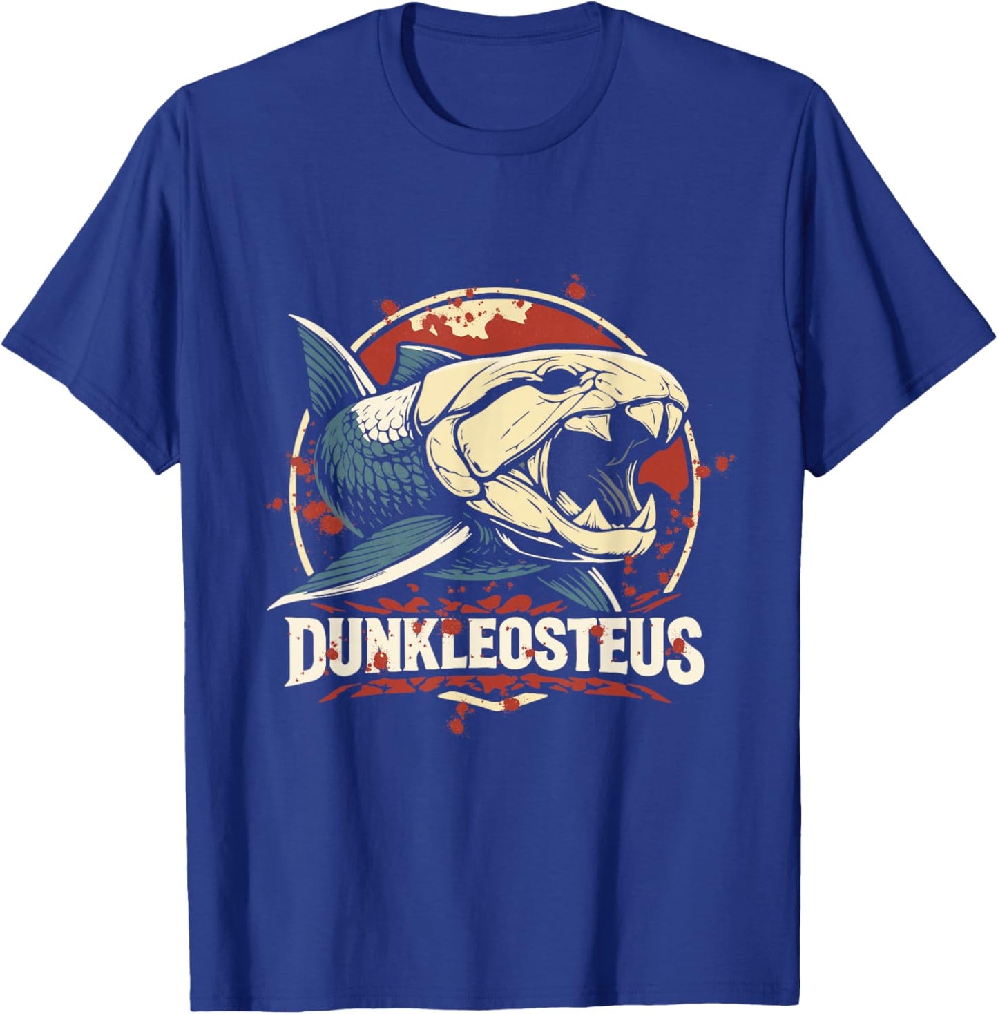 Dunkleosteus Prehistoric Dinosaur Fish Fossil T-Shirt - T-Shirt | Royal