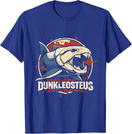 Dunkleosteus Prehistoric Dinosaur Fish Fossil T-Shirt - T-Shirt | Royal