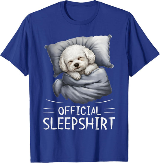 Bichon Frise Dog Official Sleepshirt Pajamas Nightgown T-Shirt - T-Shirt | Royal