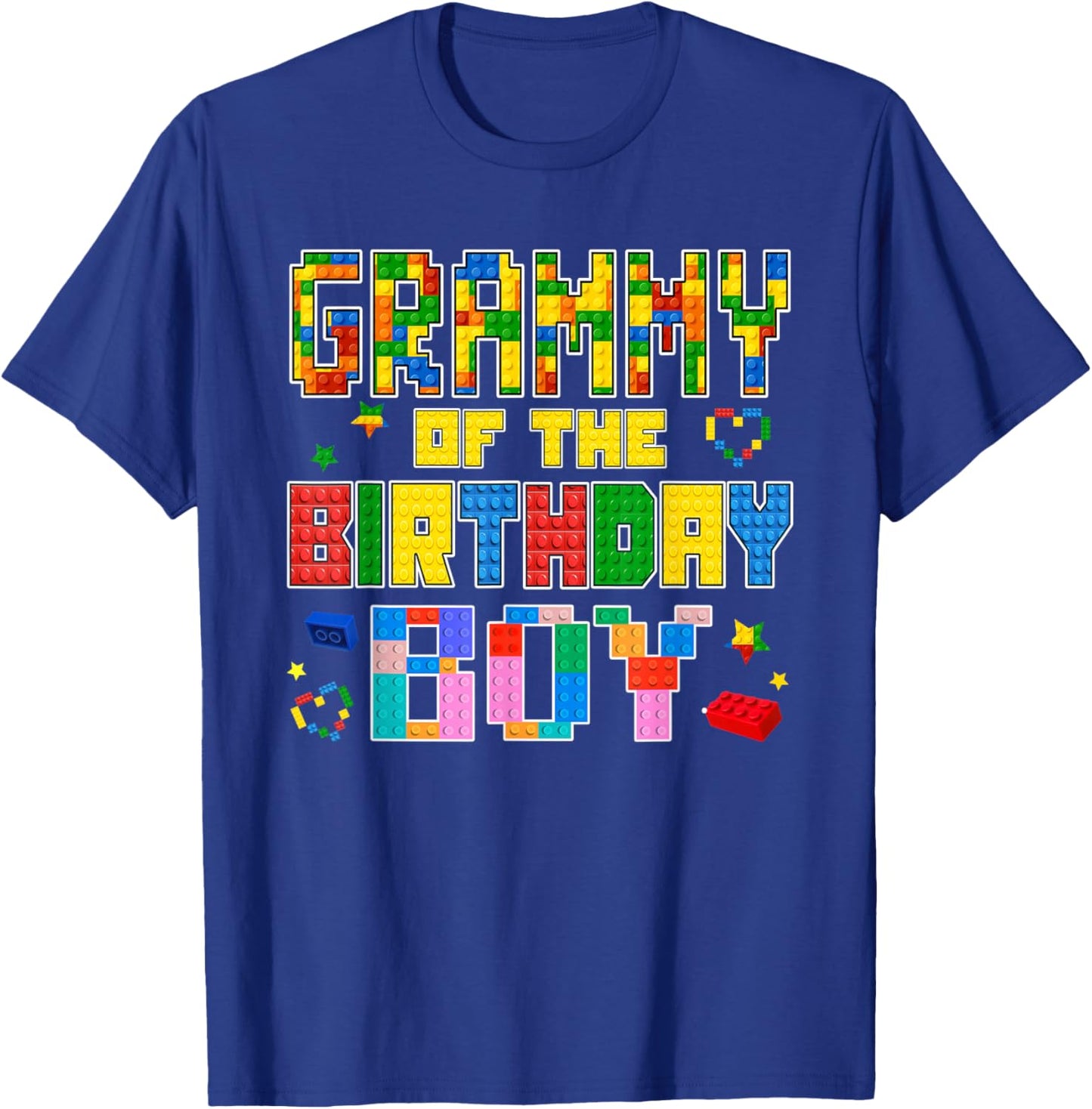 Grammy of The Birthday Boy Master Builder Building Blocks T-Shirt - T-Shirt | Royal