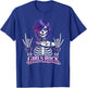 Girls Rock, Rock'n Roll Girl, Skeleton Rocker Gothic Goth T-Shirt - T-Shirt | Royal
