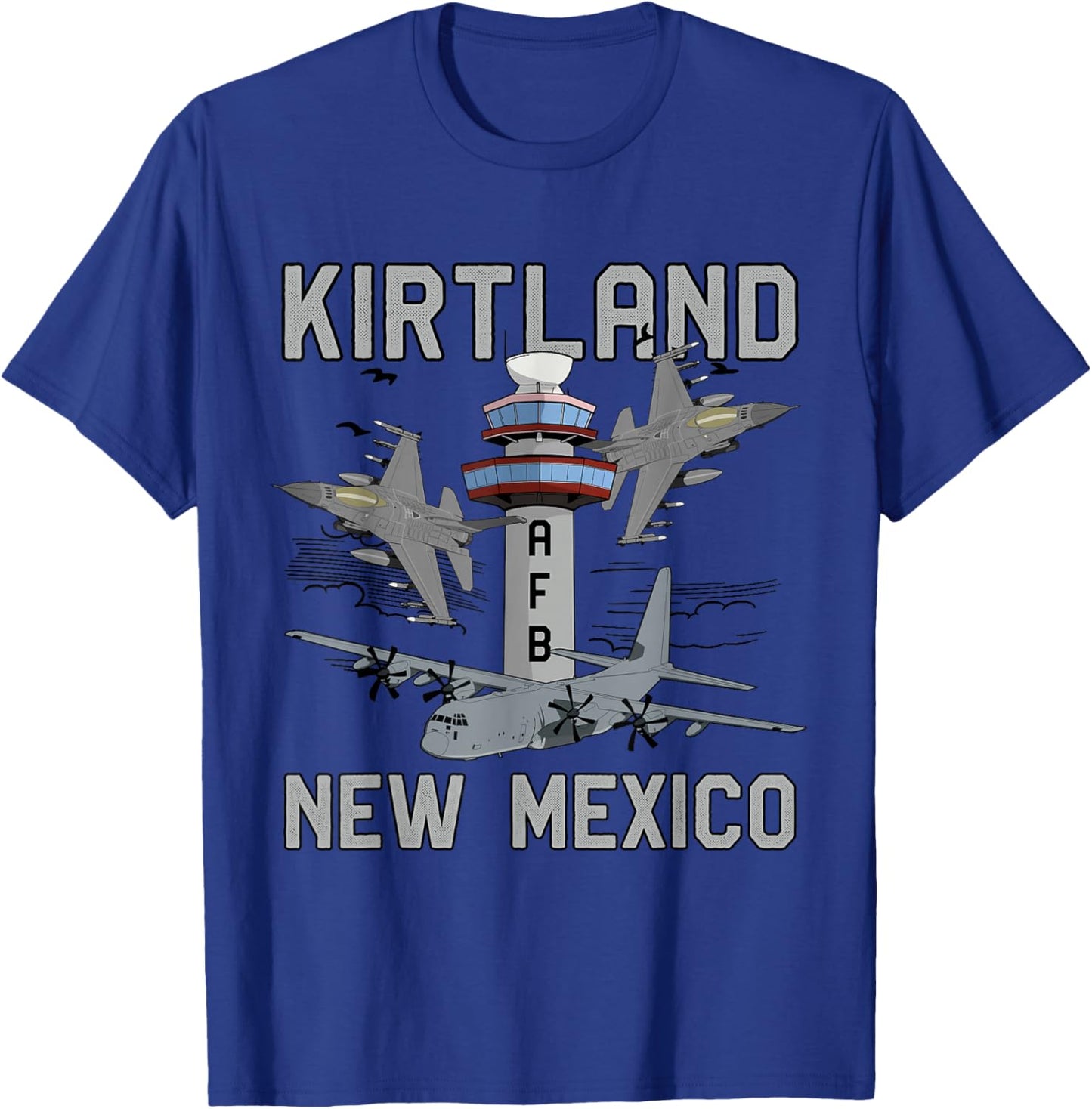 Kirtland AFB New Mexico Air Force Base Fighter Jets Vintage T-Shirt - T-Shirt | Royal
