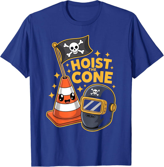 Icons Pirate Traffic Cone Funny Hoist The Cone T-Shirt - T-Shirt | Royal