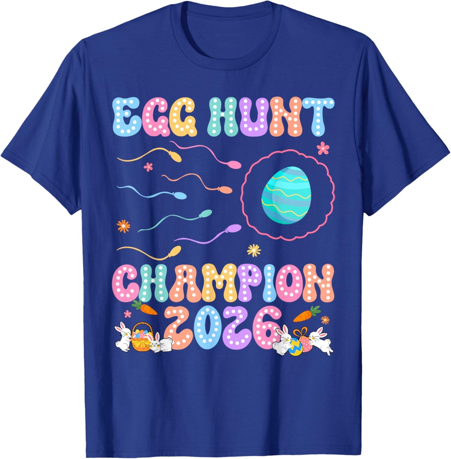 Easter Egg Hunt Champion Funny Dad Pregnancy Announcement T-Shirt - T-Shirt | Royal