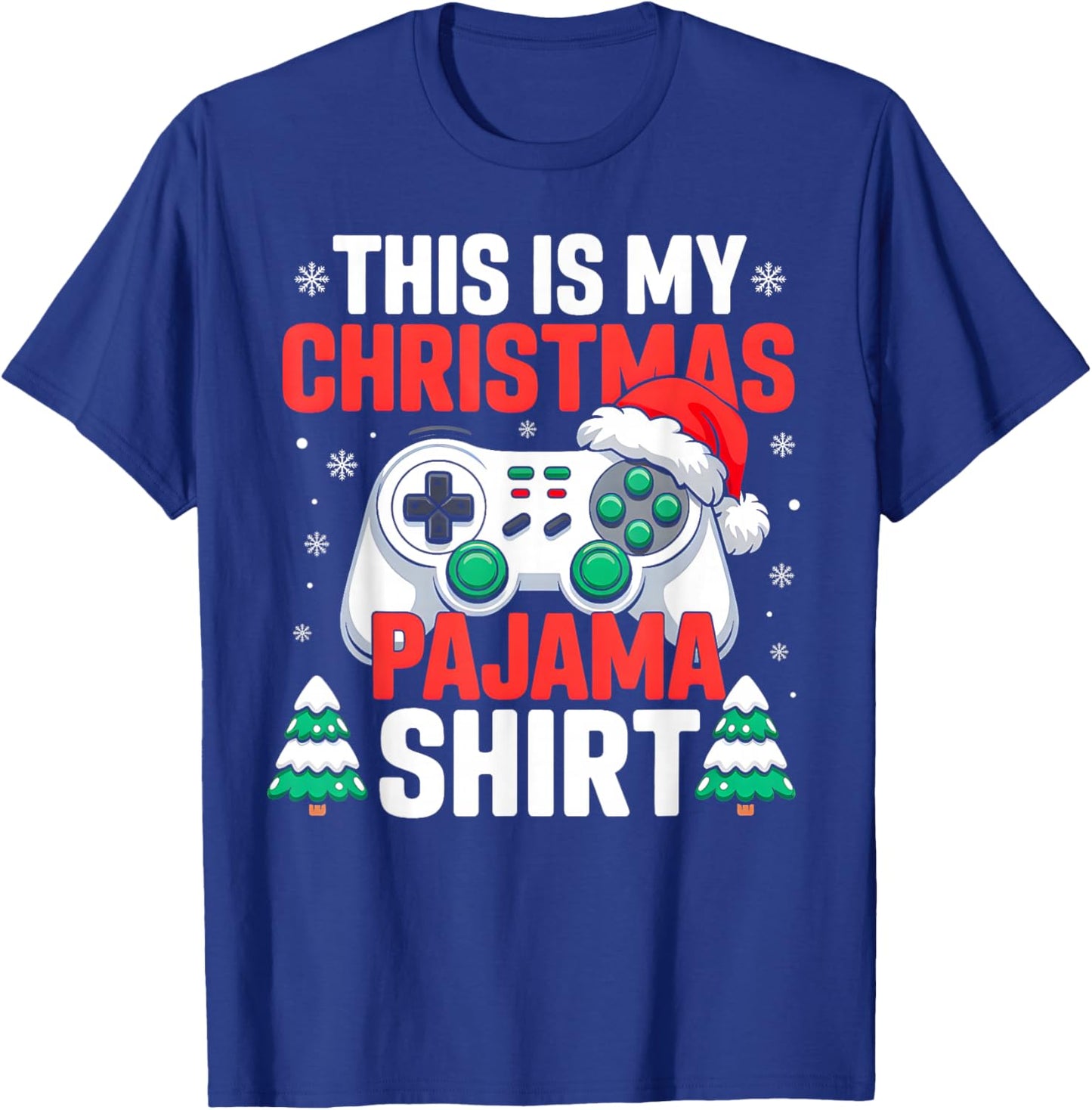 This is My Christmas Pajama Shirt Video Gamer Gaming Boys T-Shirt - T-Shirt | Royal