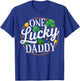 One Lucky Daddy St Patricks Day Shamrock Men T-Shirt - T-Shirt | Royal
