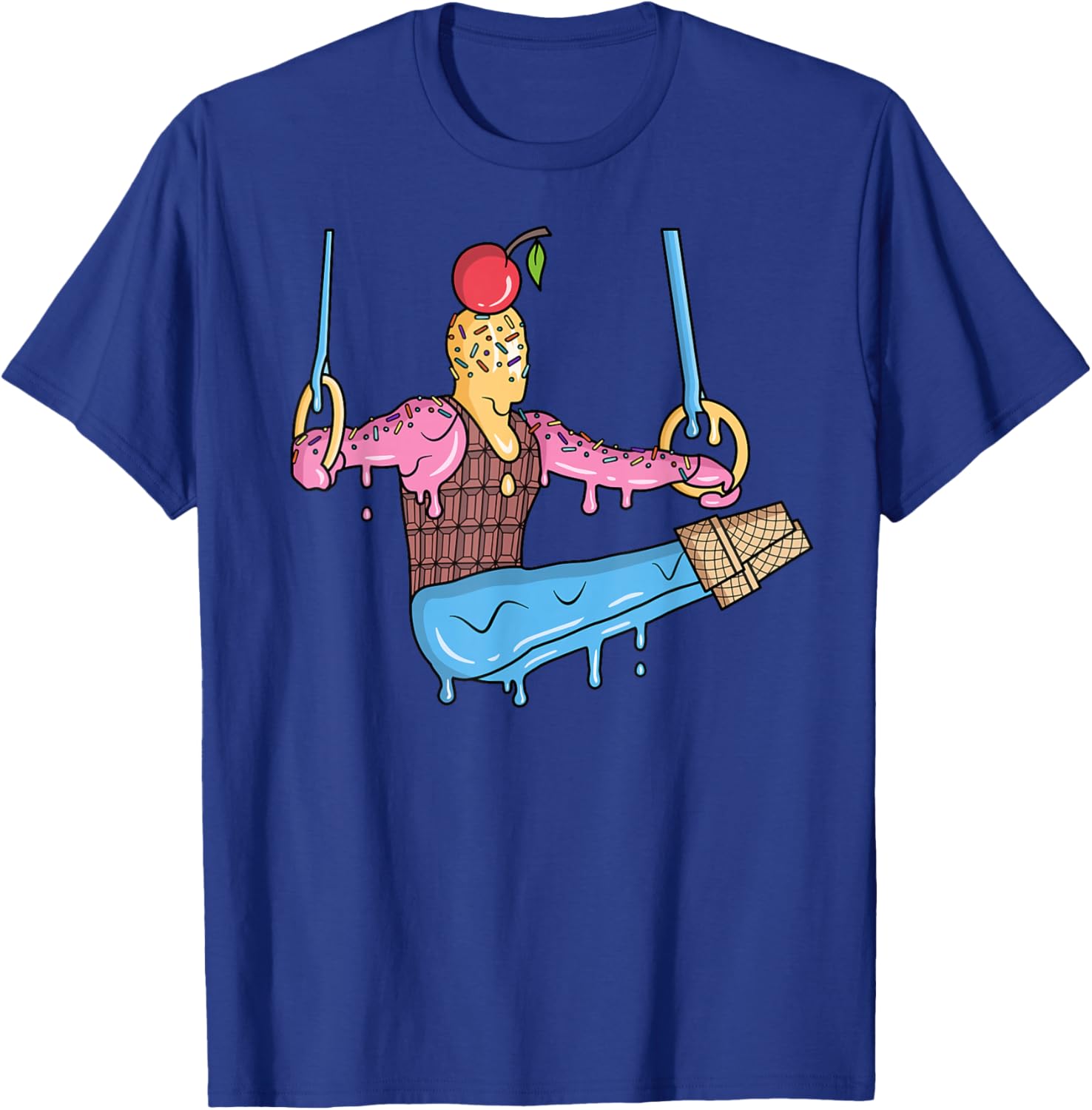 Gymnastics Drip Rings Kids Boys Dripping Gymnast T-Shirt - T-Shirt | Royal