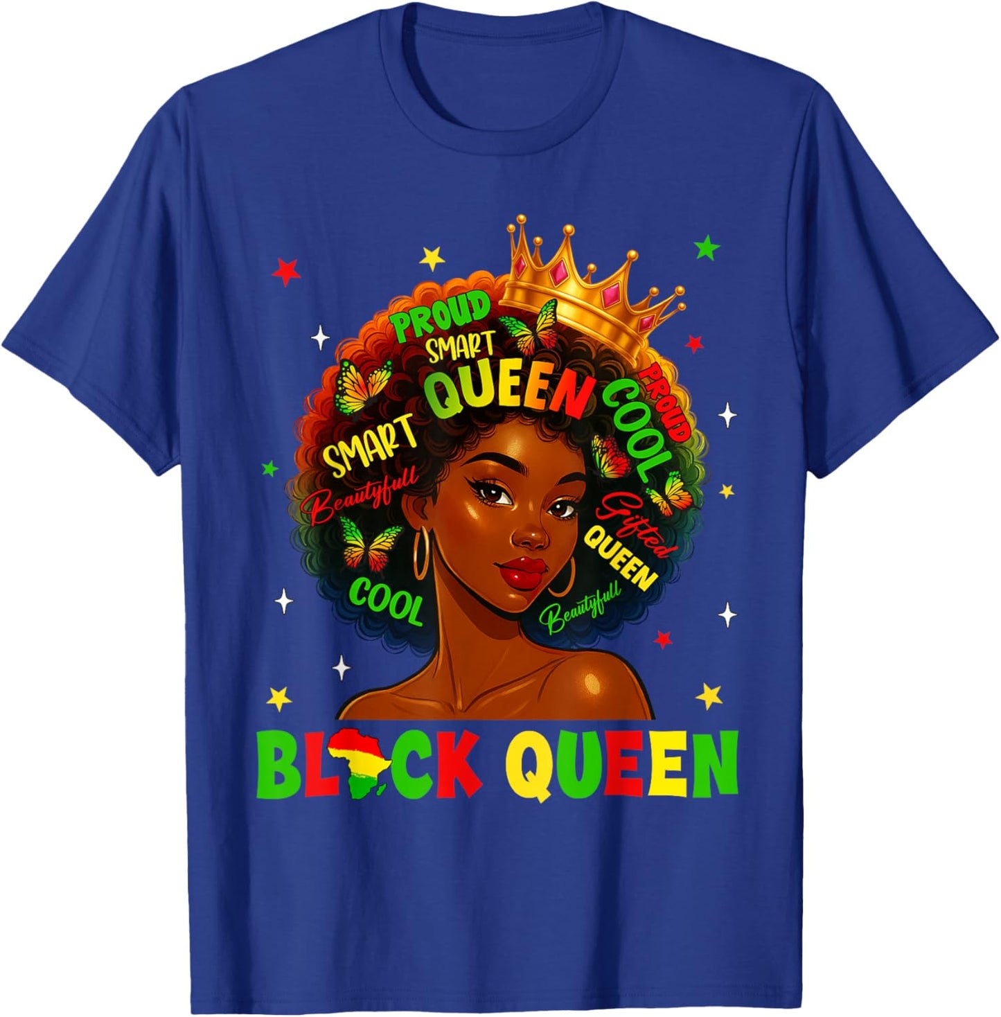 Black History Queen Black History Month Women African T-Shirt - T-Shirt | Royal
