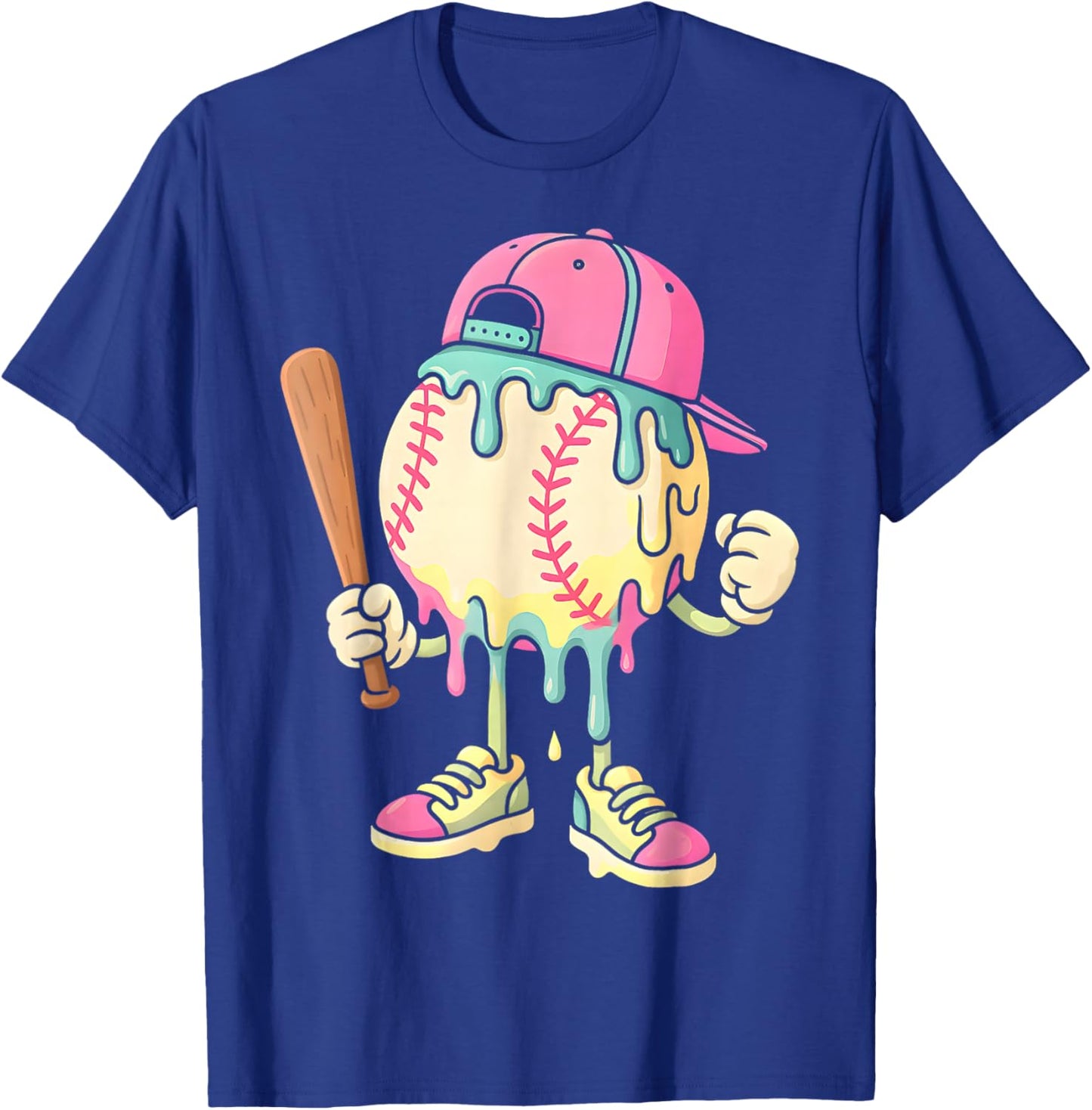 Baseball Life Style 101 Apparel Youth Drip Baseball Boys Kid T-Shirt - T-Shirt | Royal