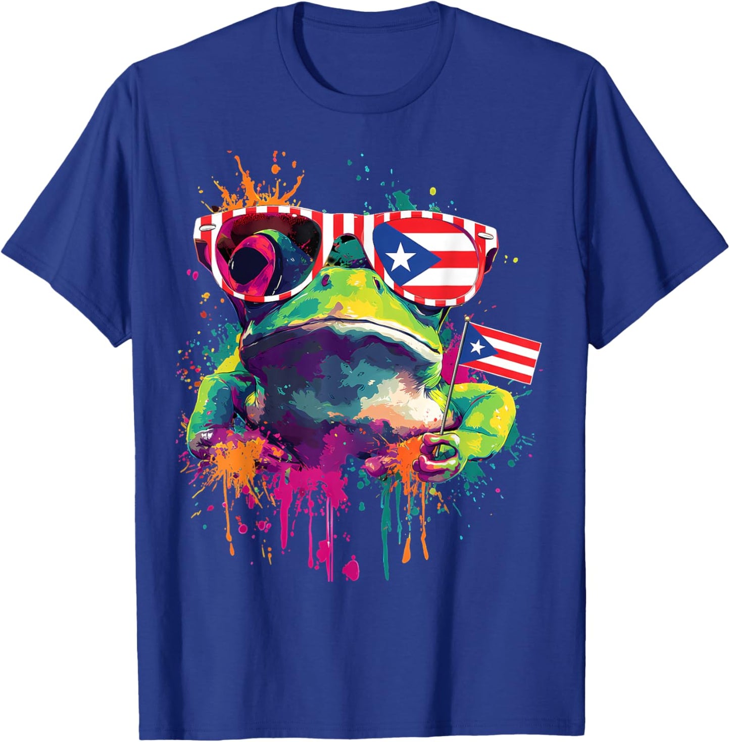 Coqui Frog Puerto Rico Taino Puerto Rican Flag Boricua T-Shirt - T-Shirt | Royal