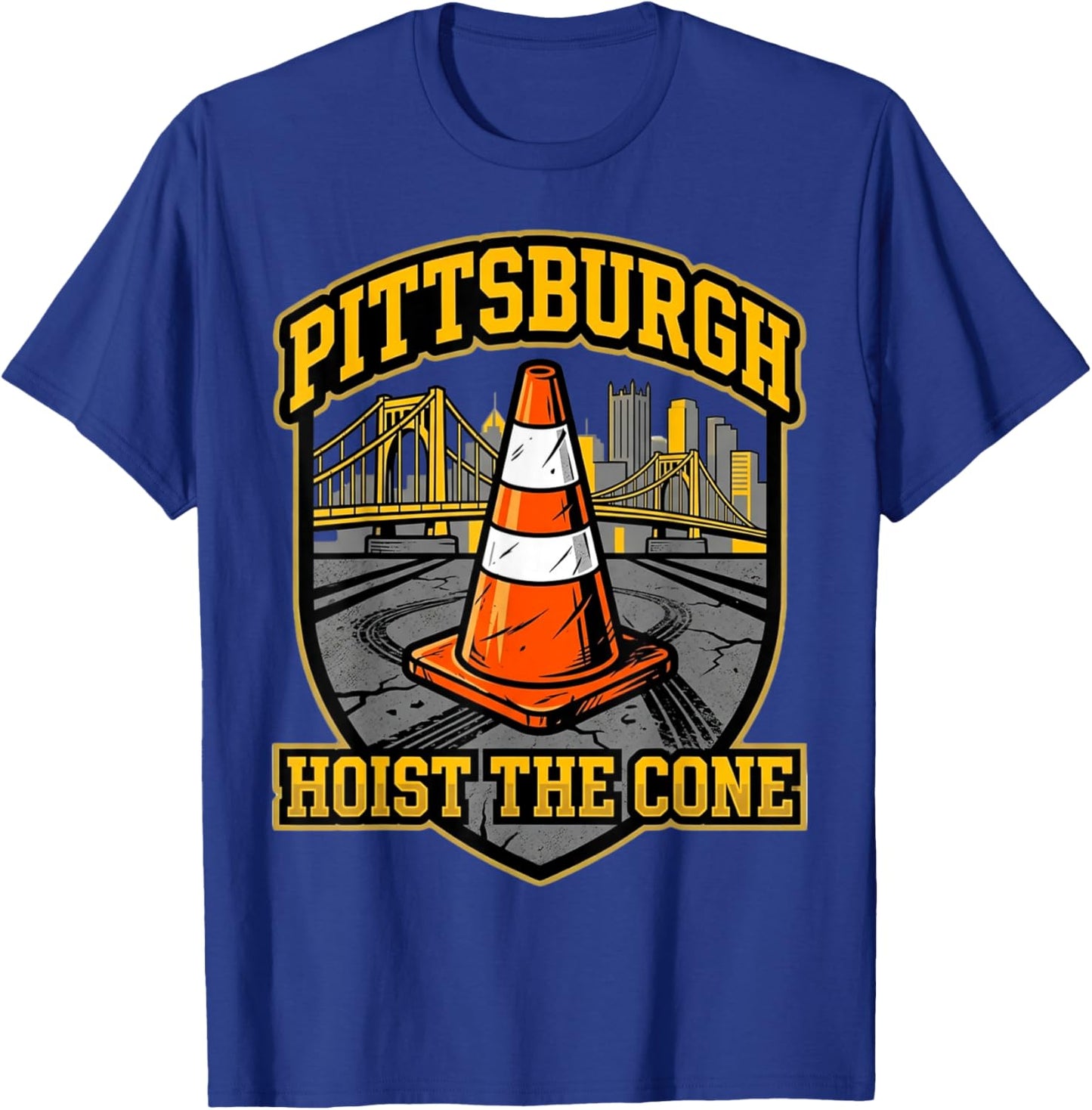 Black and Gold Pittsburgh Fan T-Shirt - T-Shirt | Royal