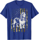 Basset Hound USA Flag 4th of July T-Shirt - T-Shirt | Royal
