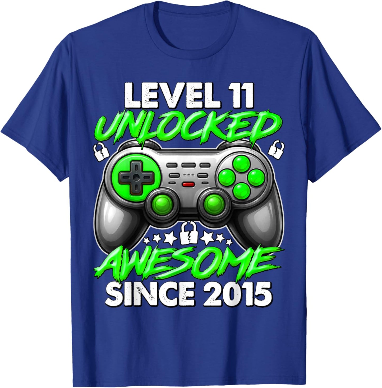 Level 11 Unlocked 11 Year Old Gifts Boys 11th Birthday Boy T-Shirt - T-Shirt | Royal
