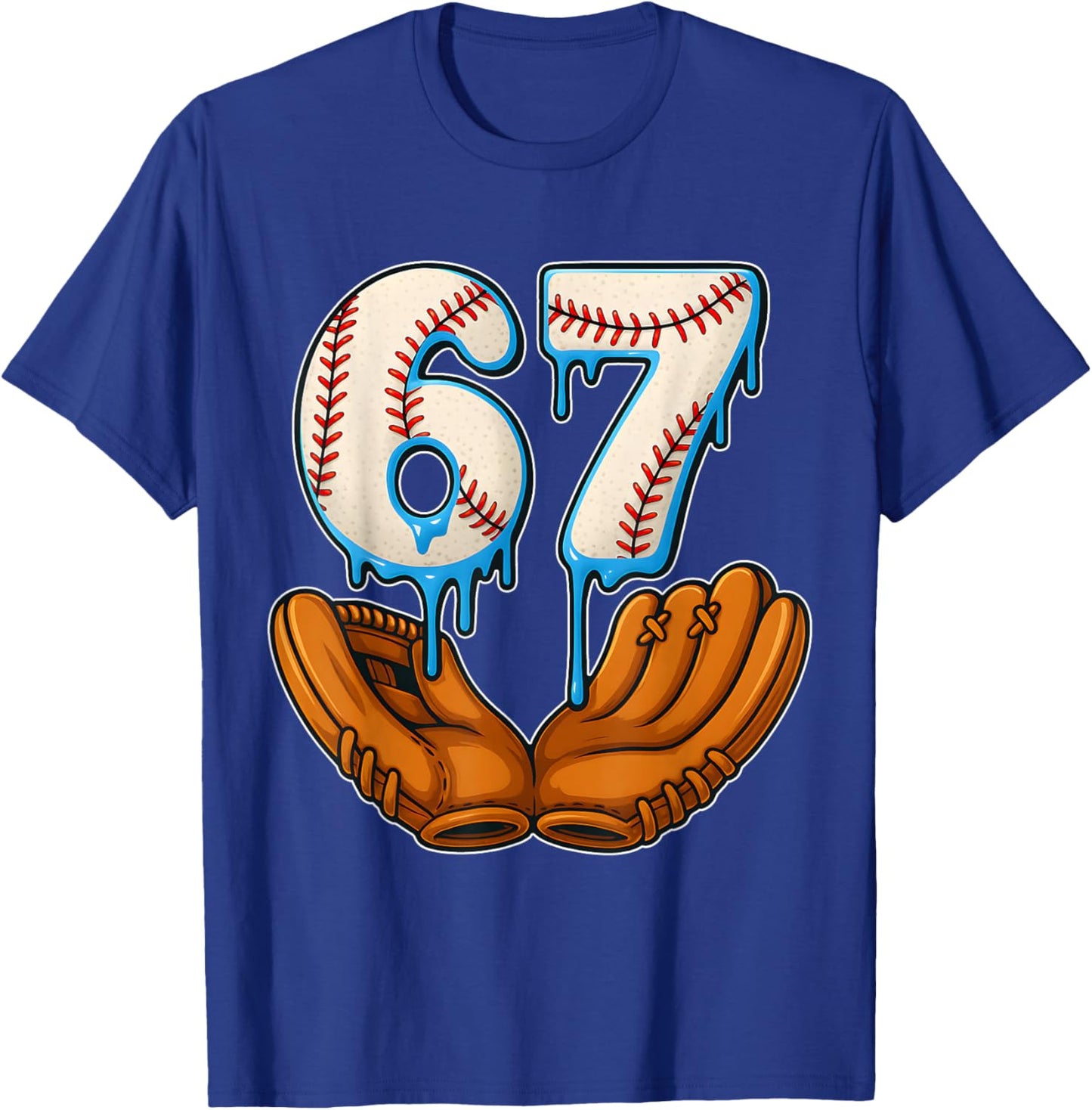 Baseball Life Style 101 Apparel Youth Drip Baseball Boys Kid T-Shirt - T-Shirt | Royal
