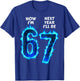 6th Birthday Boys Girls 6 7 Now I'm 6 Next Year I'll be 7 T-Shirt - T-Shirt | Royal