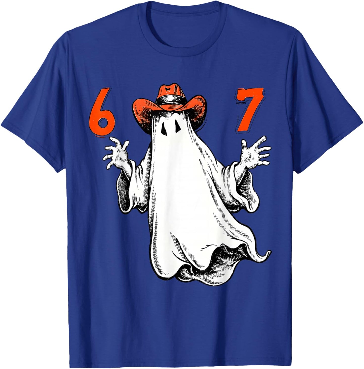 67 Halloween Funny Six Seven Meme Brainrot Ghost Kids Bruh T-Shirt - T-Shirt | Royal