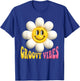 Groovy Vibes Happy Daisy Flower Retro Smile Positive Art T-Shirt - T-Shirt | Royal