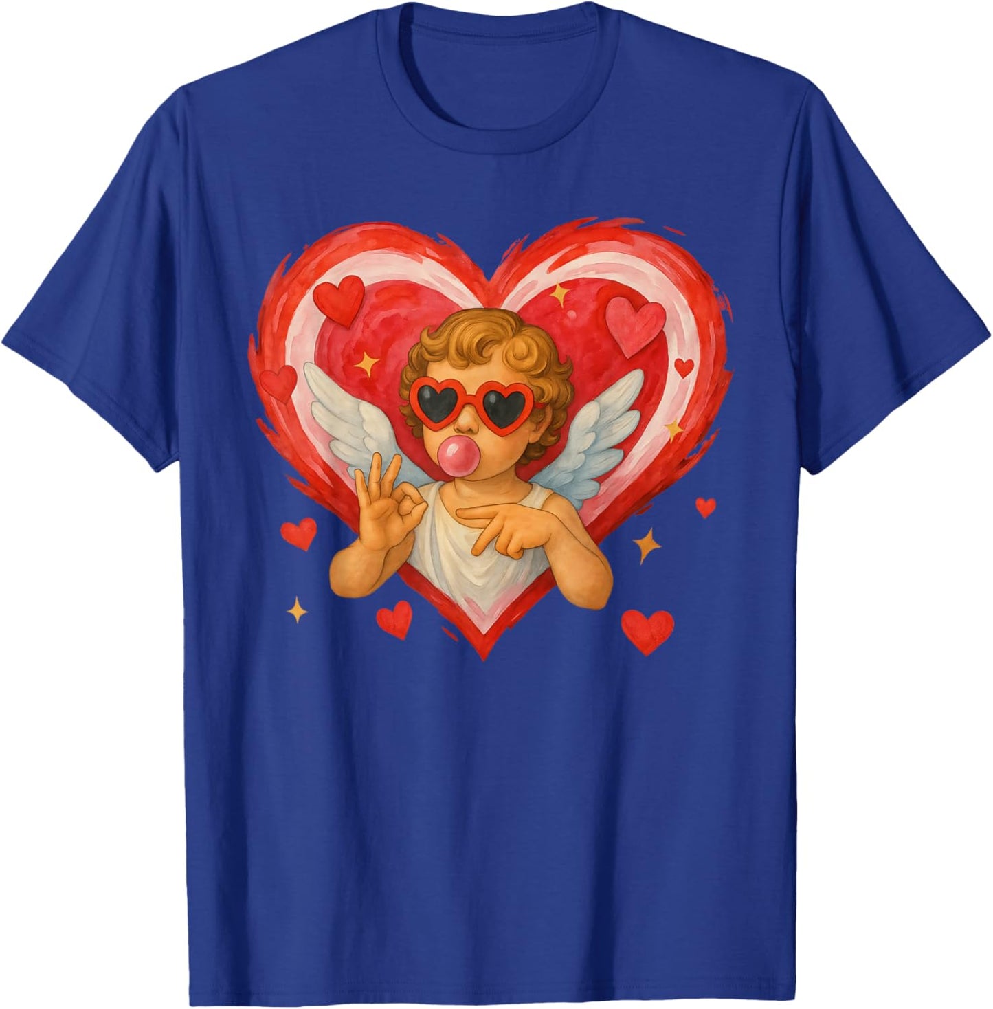 Funny 6 7 Meme Heart Cupid Says Six Seven 67 Valentine’s Day T-Shirt - T-Shirt | Royal