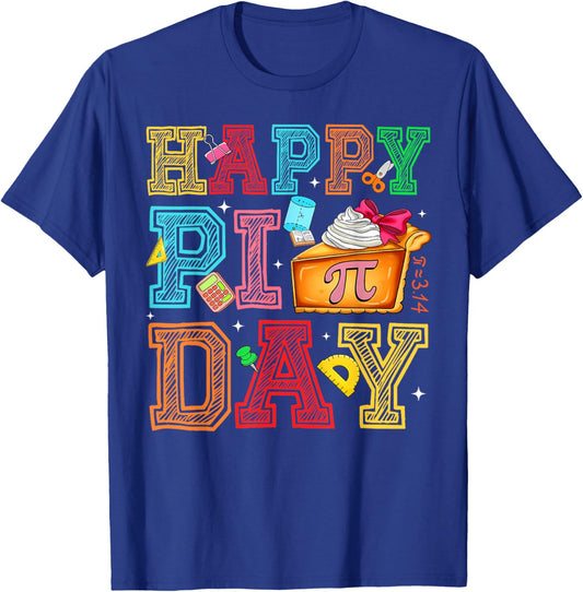 Happy Pi Day 3.14 Pie Day Pi Symbol Math Lovers Kids T-Shirt - T-Shirt | Royal