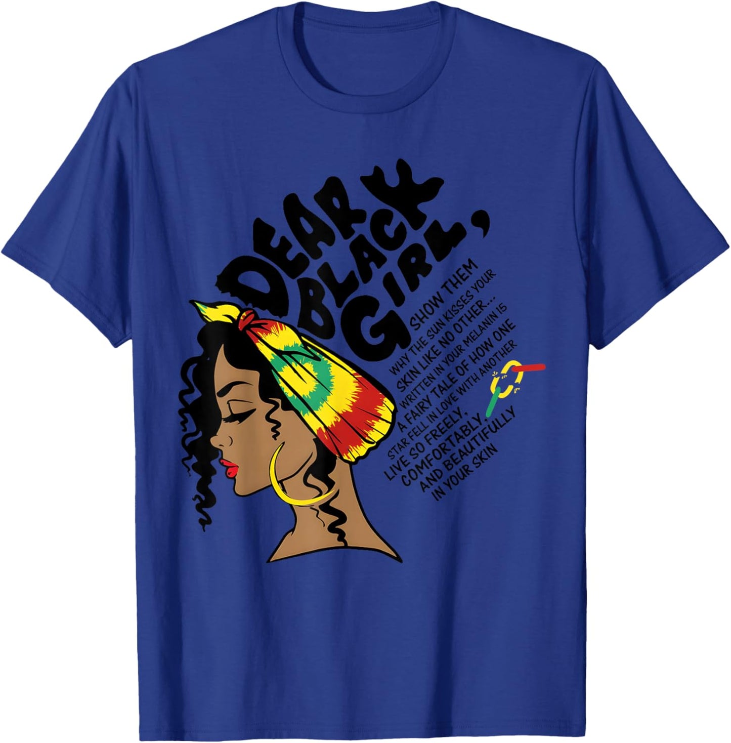 Dear Black Girl Afro Queen Black History Month Pride Women T-Shirt - T-Shirt | Royal