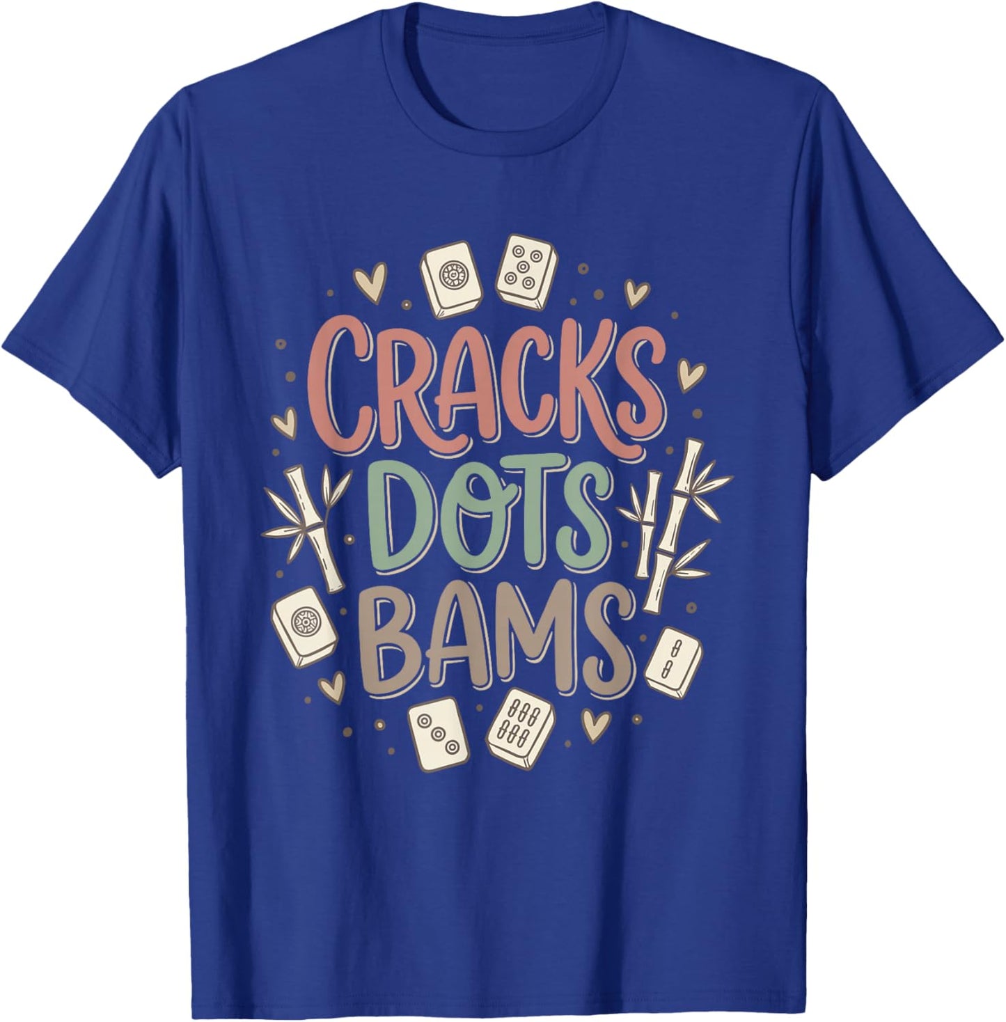 Cracks Dots Bams American Mahjong Player Mah Jongg Game Tile T-Shirt - T-Shirt | Royal