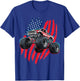 Monster Truck USA Flag American T-Shirt - T-Shirt | Royal