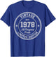 Vintage 1978 All Original Parts 48 Birthday Limited Edition T-Shirt - T-Shirt | Royal