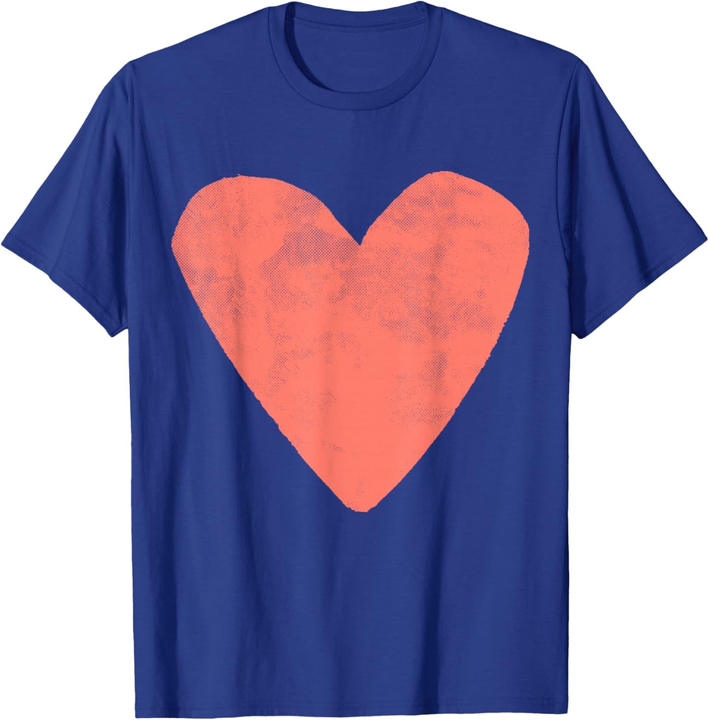 Cute Valentines Day Designer Heart Salmon Pink Valentine T-Shirt - T-Shirt | Royal