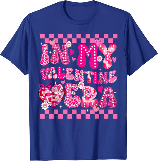 in My Valentine Era Disco Heart Girl Women Coquette Bow T-Shirt - T-Shirt | Royal