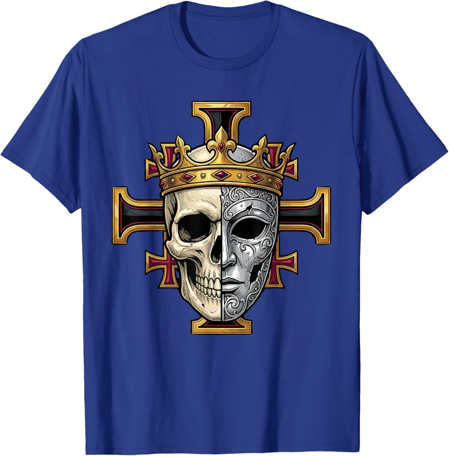 King Baldwin IV Jerusalem Cross Catholic T-Shirt - T-Shirt | Royal