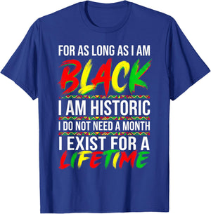 Black History Month Shirt Men Women Kids Patriotic African T-Shirt - T-Shirt | Royal