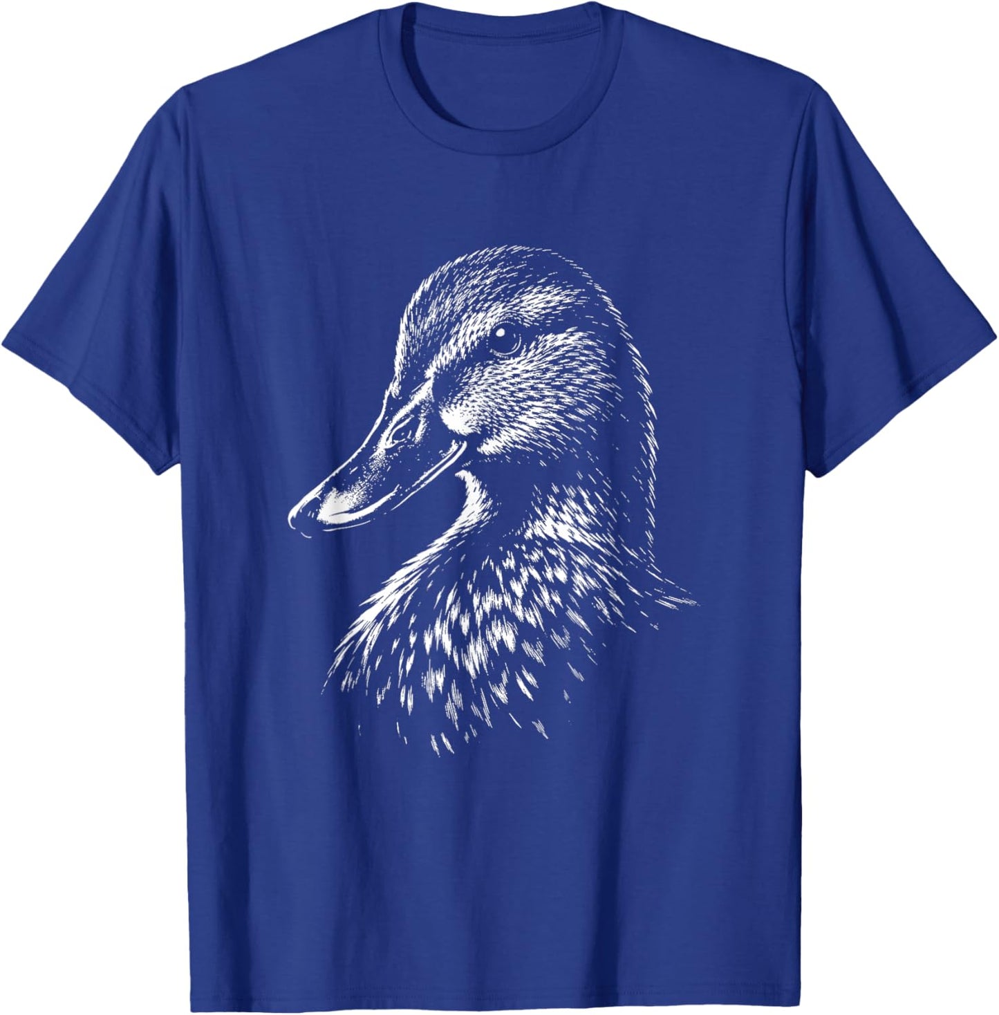 Duck Portrait Black and White Animal Lover T-Shirt - T-Shirt | Royal