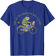 Off to Be Radical Left Scum Funny Frog and Cat on Bicycle T-Shirt - T-Shirt | Royal
