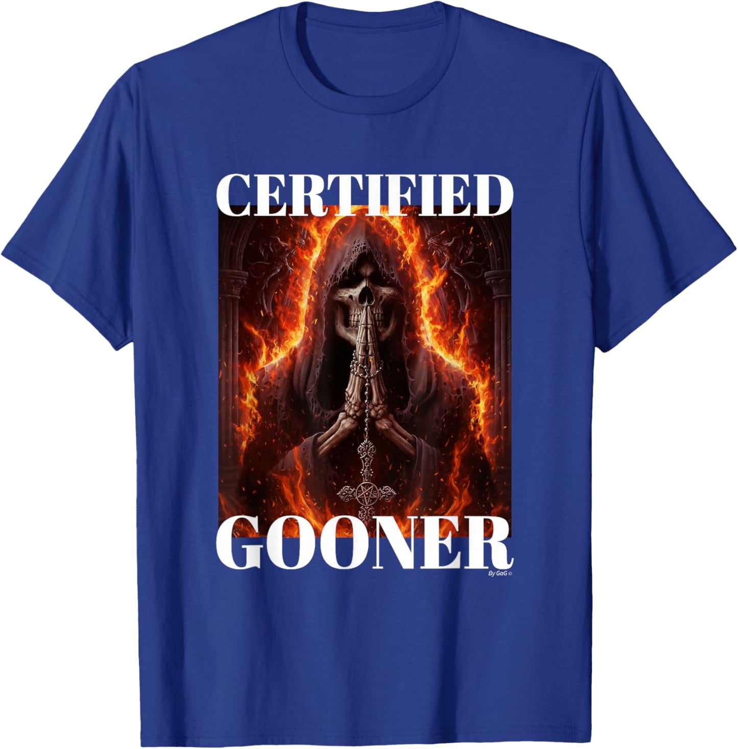 Goon Funny Gooning Meme Skeleton Certified Gooner T-Shirt - T-Shirt | Royal