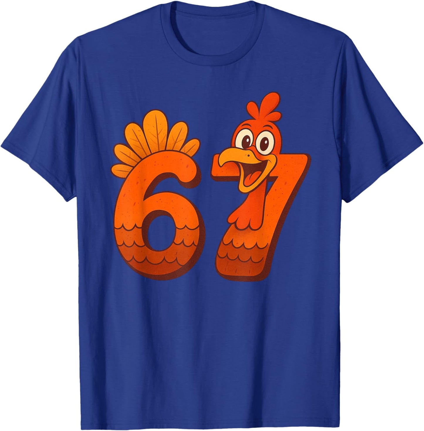67 Meme Humor Funny 6-7 Thanksgiving Turkey Six Seven Joke T-Shirt - T-Shirt | Royal
