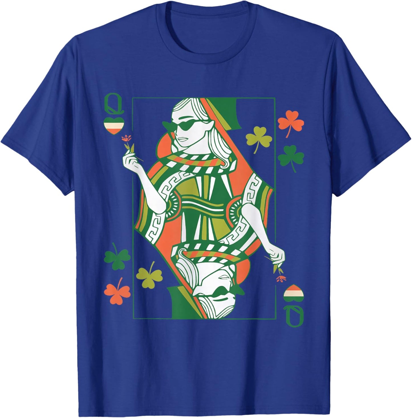 Queen of Shamrocks St Patricks Day Ireland Pride Women Girls T-Shirt - T-Shirt | Royal
