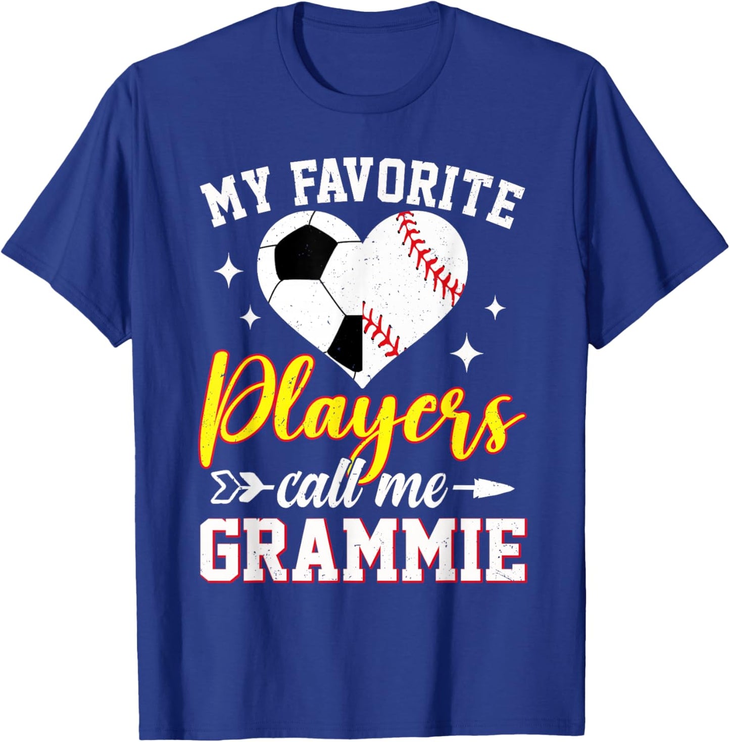 My Favorite Soccer Baseball Players Call Me Grammie T-Shirt - T-Shirt | Royal