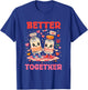Valentine Better Together Nurse Pink Bow RN PCT CNA Nurse T-Shirt - T-Shirt | Royal