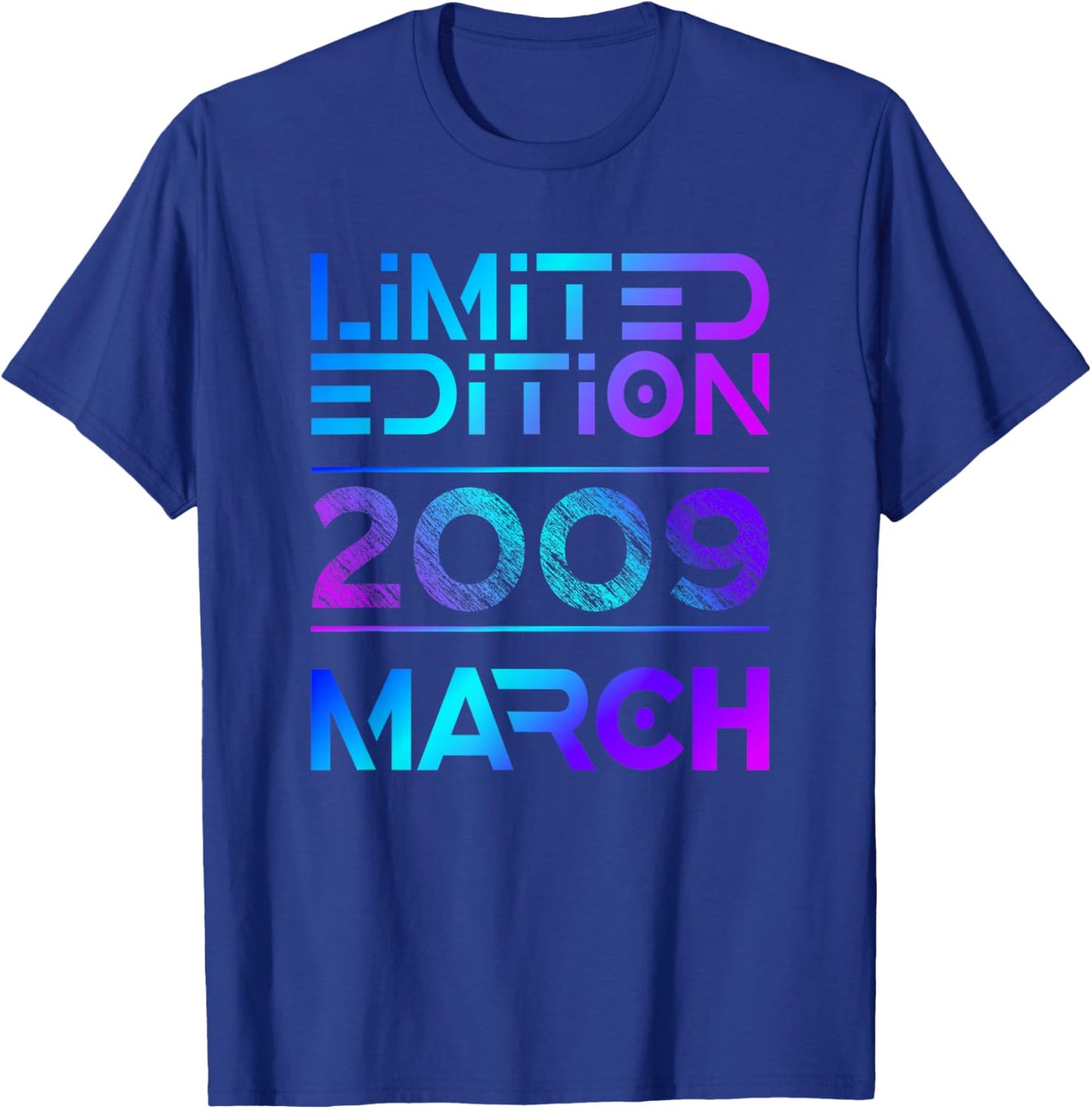 Limited Edition March 2009 Vintage 17. Birthday T-Shirt - T-Shirt | Royal