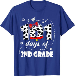 101 Days of 2nd Grade 100 Days of School Kids Teacher T-Shirt - T-Shirt | Royal