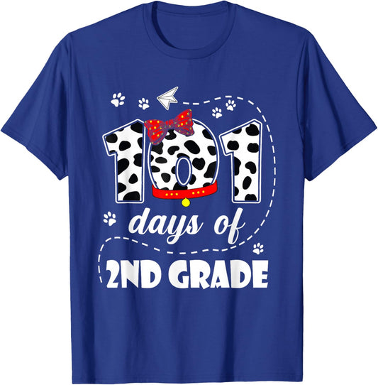 101 Days of 2nd Grade 100 Days of School Kids Teacher T-Shirt - T-Shirt | Royal