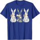 Funny Bunny Wildflower Rabbit Lovers Easter Coquette Bow T-Shirt - T-Shirt | Royal