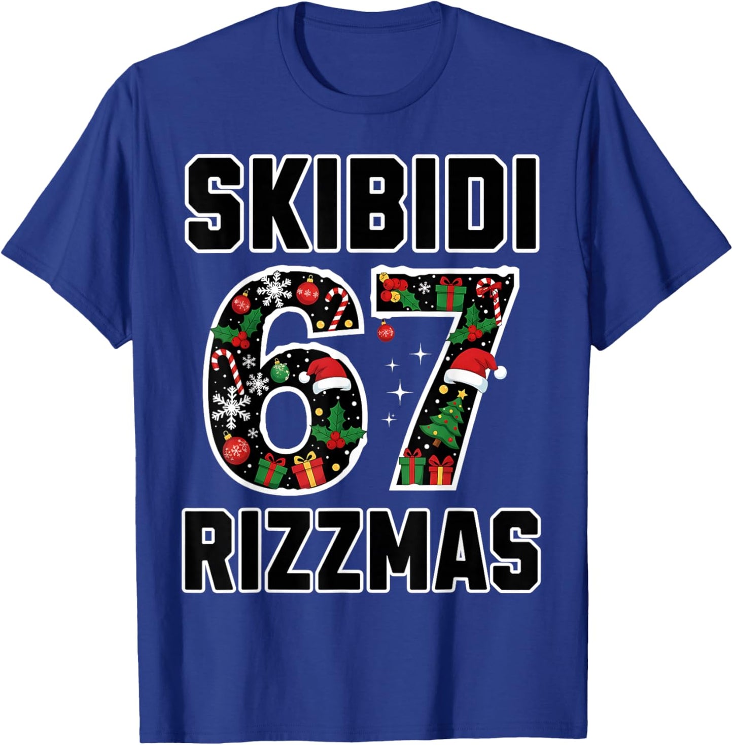 Rizz Christmas 67 Funny Xmas Gen Alpha Skibidi Rizzmas 67 T-Shirt - T-Shirt | Royal