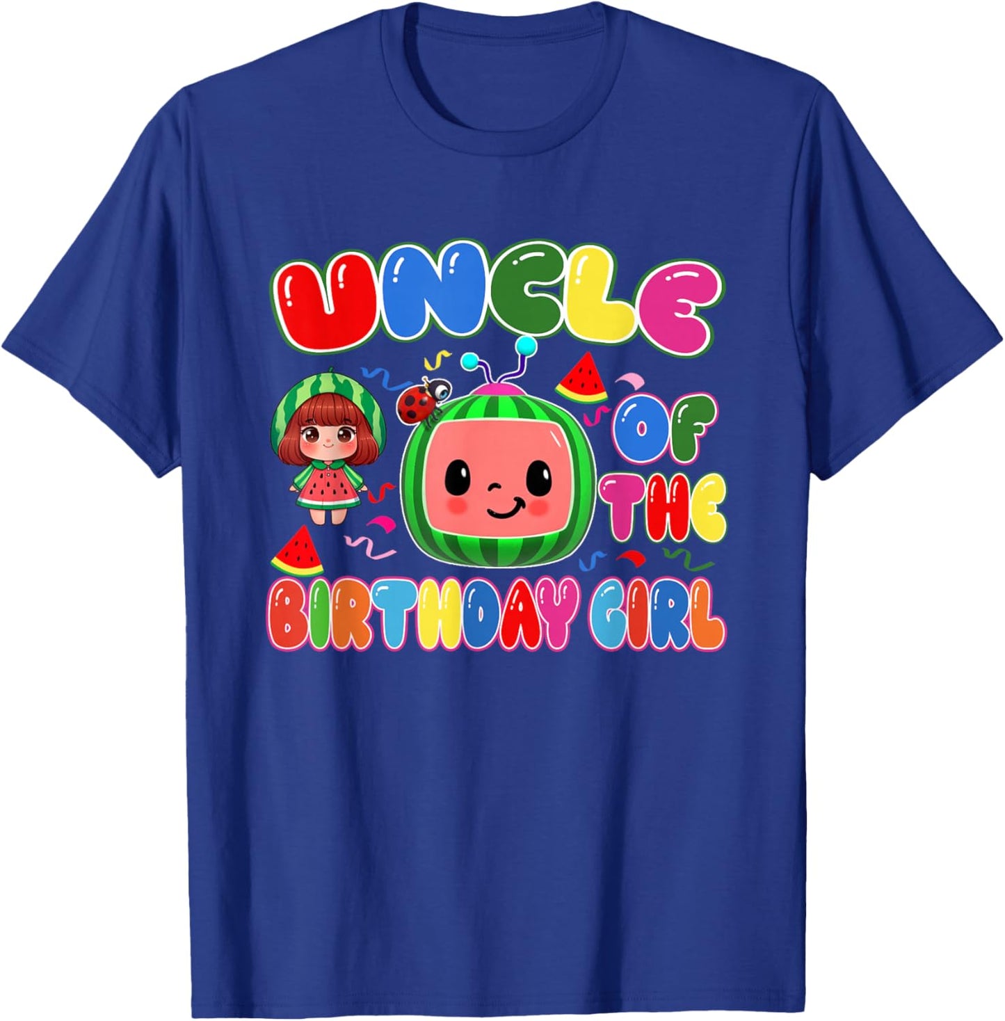 Uncle of The Birthday Girl Melon Family Matching Funny T-Shirt - T-Shirt | Royal