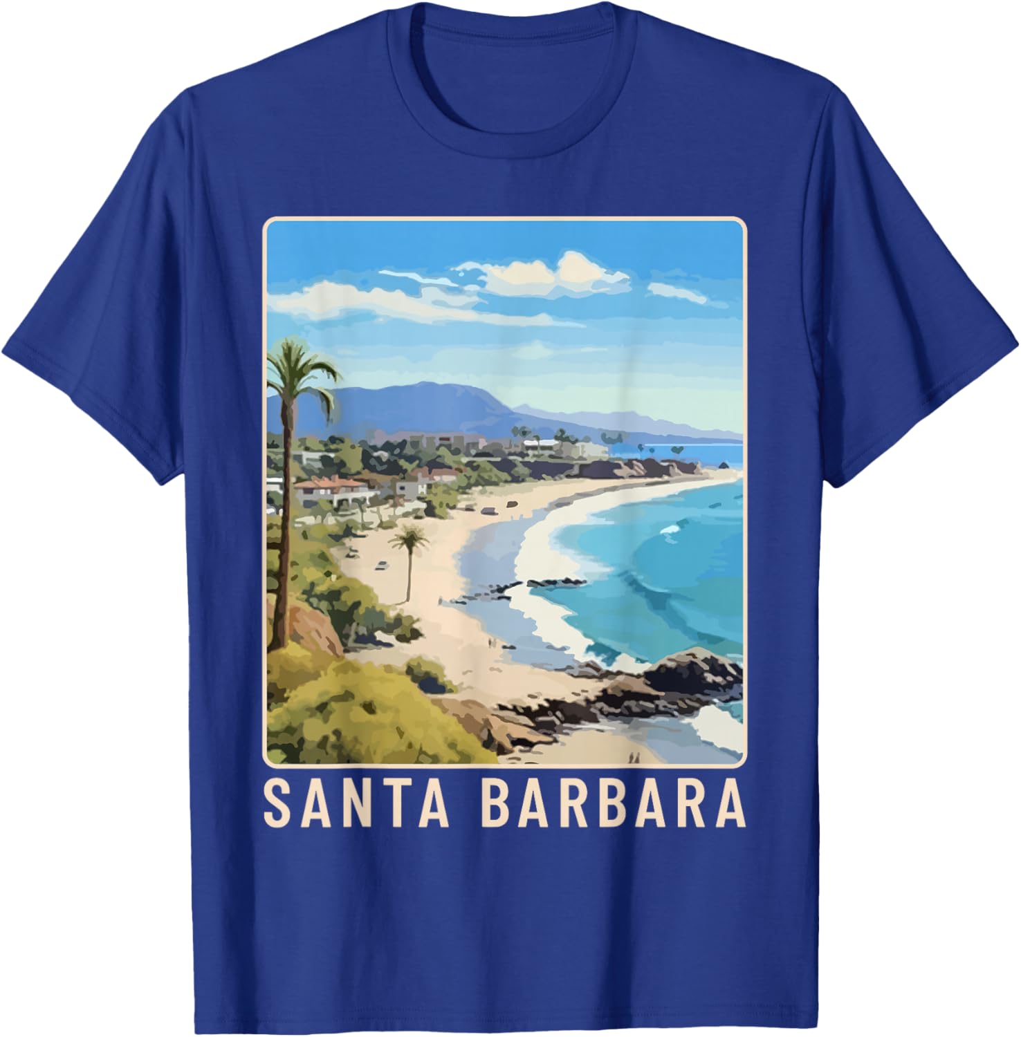 Santa Barbara California T-Shirt - T-Shirt | Royal